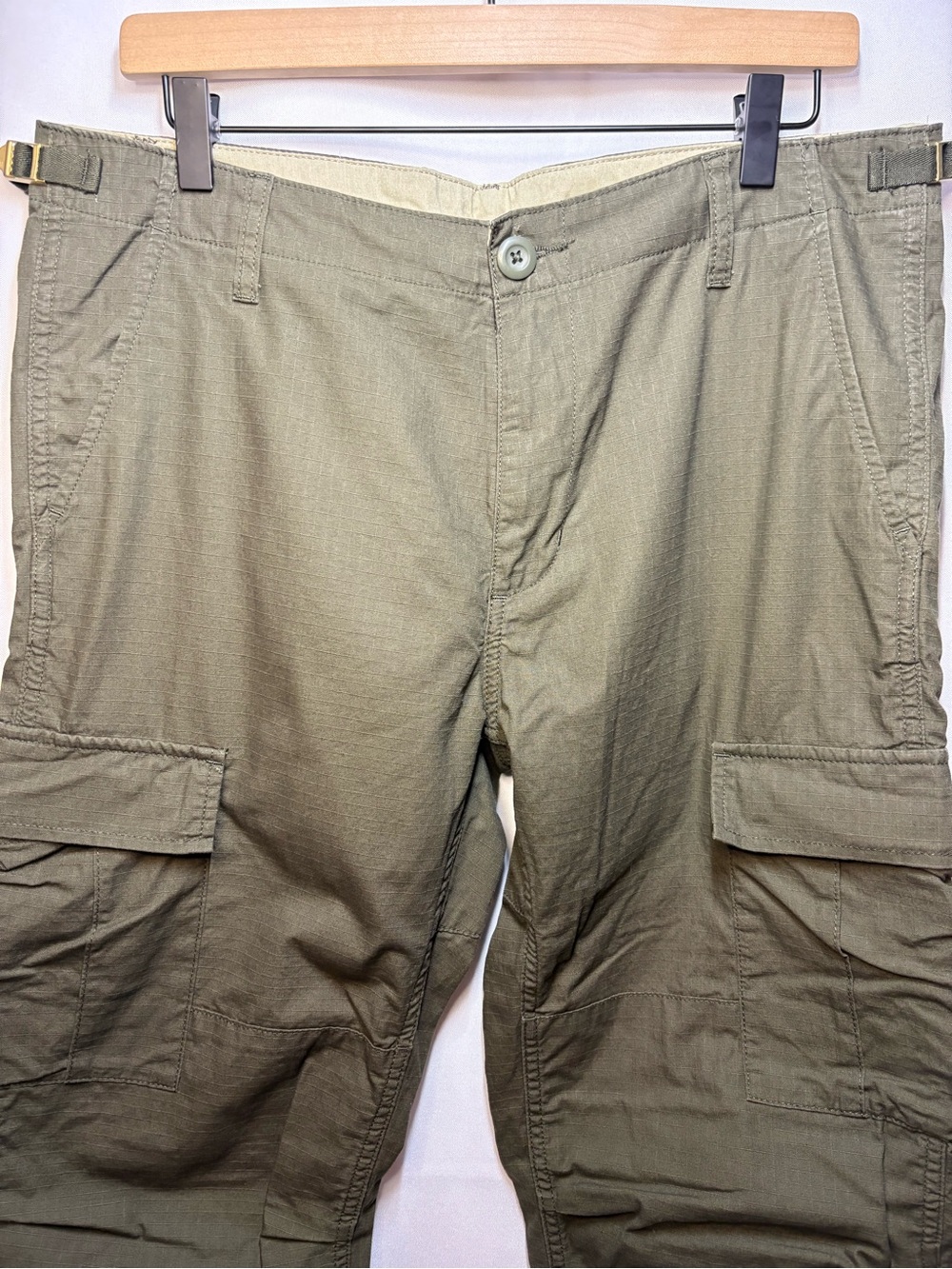 Carhartt WIP Aviation Ripstop Cargo Pants 33x32 Olive Green - Picture 4 of 9